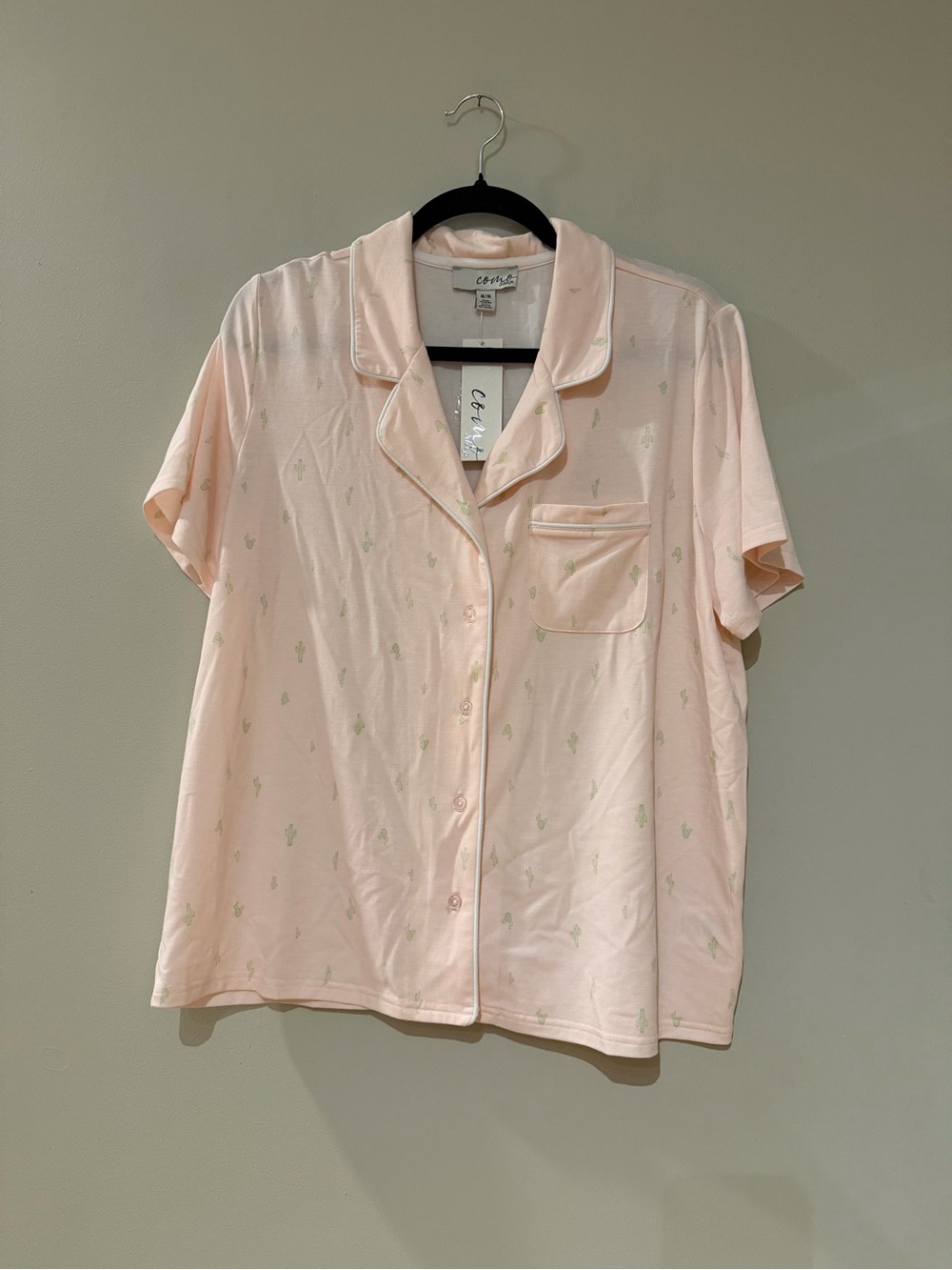 Como Sleep Pink Pajama Top NWT